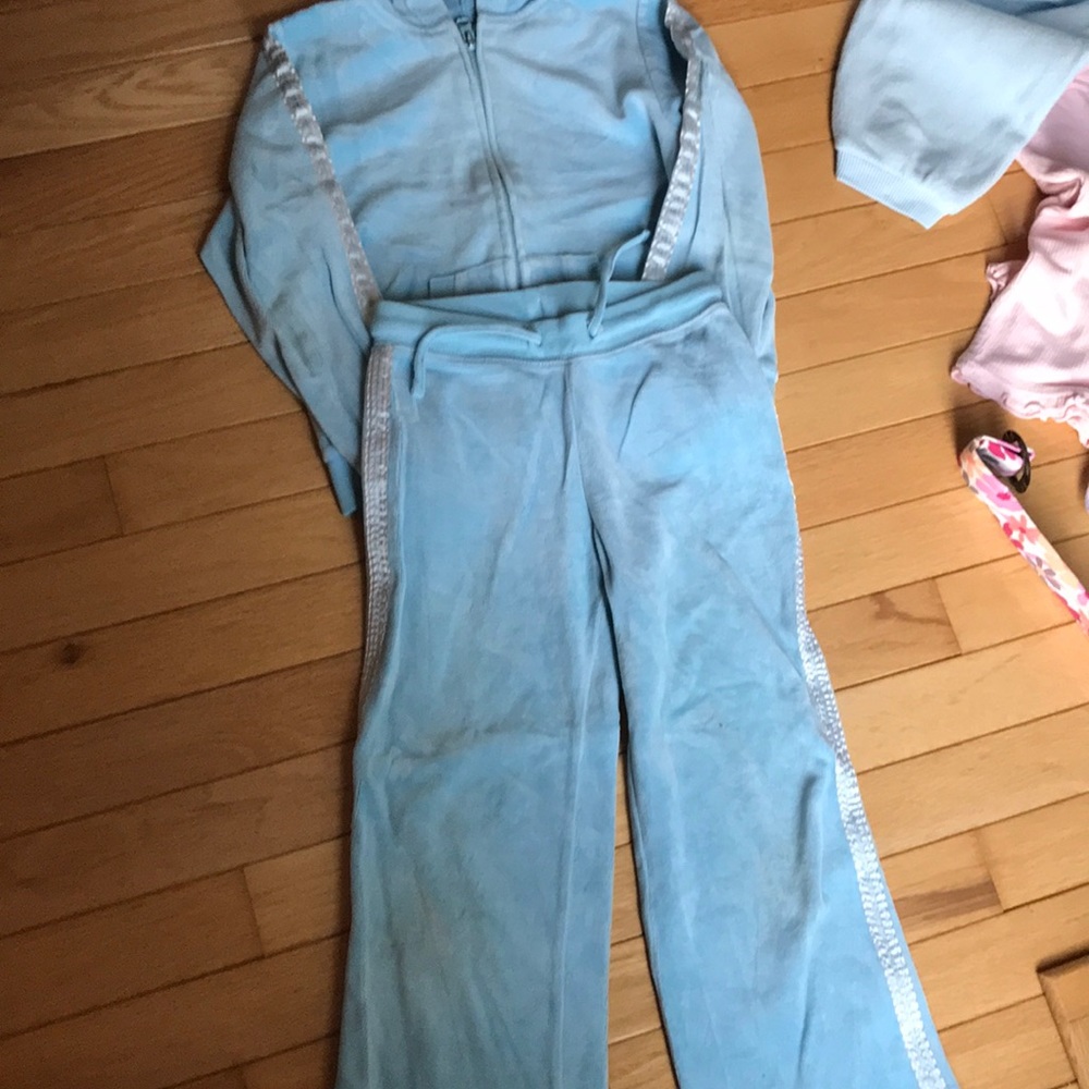 N - kids pair of sweat pants and jacket with hood